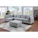 6 Piece Dorris Fabric Modular Sectional Sofa Set, Living Room Furniture Wood Frame Corner Sofa Couch with Ottoman/Seat Cushions