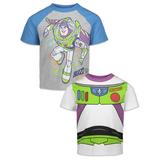 Disney Pixar Toy Story Buzz Lightyear Toddler Boys 2 Pack T-Shirts