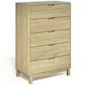 Copeland Furniture Oslo 5 Drawer Wide Dresser - 2-OSL-55-78