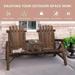 Fithood Wood Patio Chair Bench with Center Coffee Table/Garden chairs/courtyard chairs