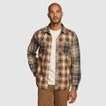 Eddie Bauer Men's Regenerate Long-Sleeve Flannel Shirt - Khaki - Size M
