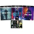 John Wick: Chapters 1-3 Complete 4K Ultra Keanu Reeves Movie Series With Bonus Glossy Art Print