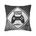 ZICANCN Gamer Zone Gray Sign Decorative Throw Pillow Covers Bed Couch Sofa Decorative Knit Pillow Covers for Living Room Farmhouse 24 x24