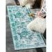 Rugs.com Monte Carlo Collection Rug â€“ 2 x 9 10 Runner Turquoise Medium Rug Perfect For Living Rooms Large Dining Rooms Open Floorplans