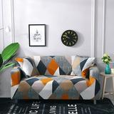 2 Seater Printed Sofa Cover Couch Slipcover Elastic Stretch Armchair / Loveseat / Couch Sectional Sofa Slipcover Furniture with 1 Pillowcase Protector Dog Pet