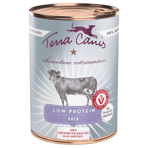 6x 400g Terra Canis Alimentum Veterinarium Low Protein Kalb Hundefutter nass