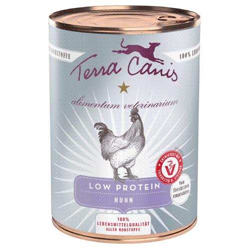 12x 400g Terra Canis Alimentum Veterinarium Low Protein Huhn Hundefutter nass