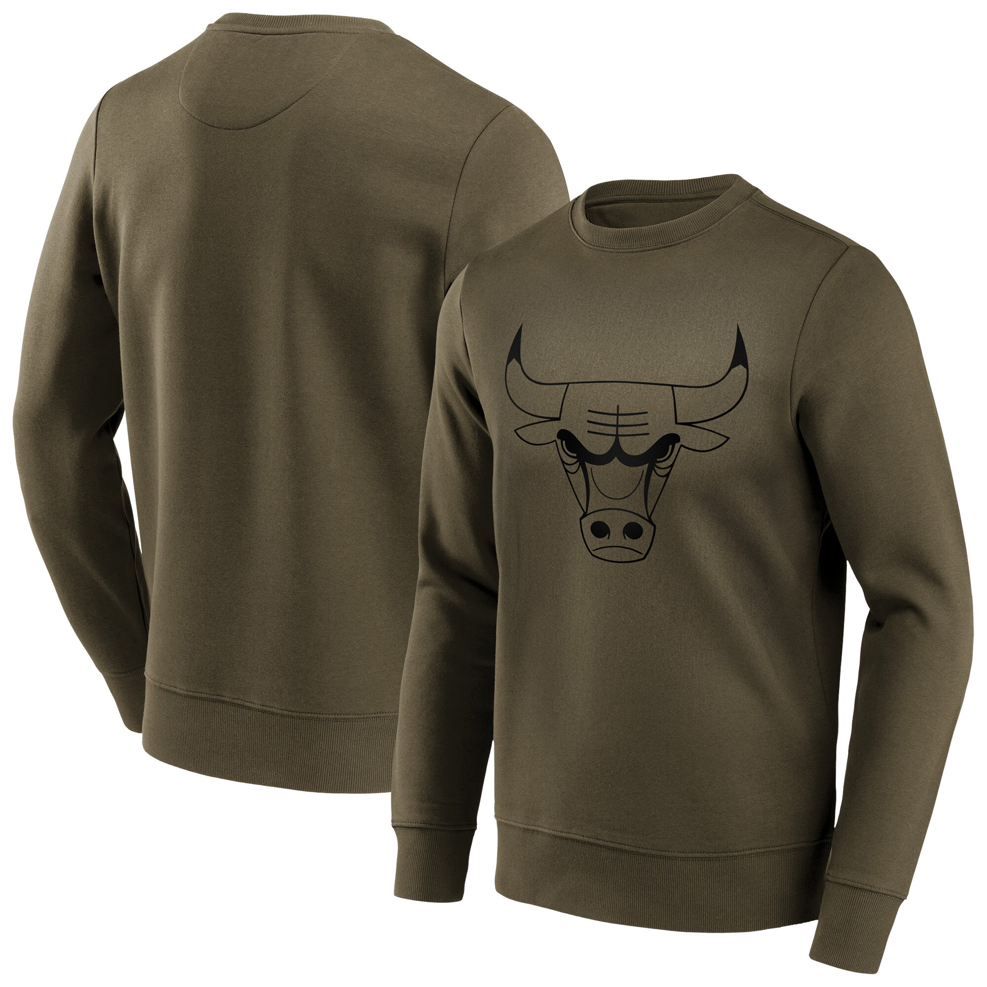 Chicago Bulls Fanatics Branded Fashion Preferred Logo Rundhals-Sweatshirt - Herren Image