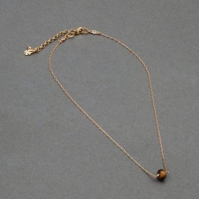 Lucky Brand Delicate Tigers Eye Pendant - Women's Ladies Accessories Jewelry Necklace Pendants in Gold