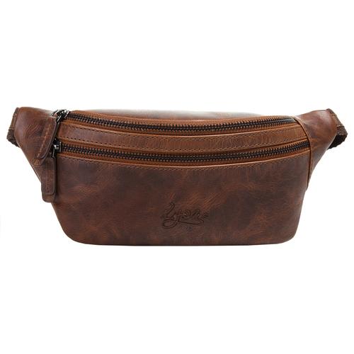 Gürteltasche X-ZONE Gr. B/H/T: 27 cm x 11 cm x 6 cm onesize, braun (cognac) Damen Taschen Gürteltaschen echt Leder