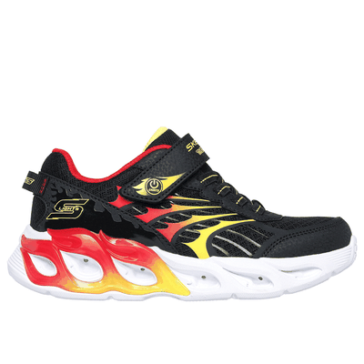 Skechers Boy's S-Lights: Thermo Flash 2.0 Sneaker | Size 2.5 | Black/Red | Synthetic/Textile