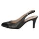 Caprice Damen Slingpumps aus Leder Elegant, Schwarz (Black Nappa), 41