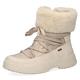 CAPRICE Damen Winterstiefeletten zum Schnüren Gefüttert Fell Weite G, Beige (Beige Comb), 42 EU