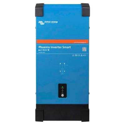Wechselrichter VICTRON ENERGY "Victron Phoenix 24/1600 Smart", schwarz (blau, schwarz), B:48,5cm H:21,9cm L:12,5cm, Wandler