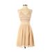 Alya Casual Dress - A-Line: Tan Hearts Dresses - Women's Size 1