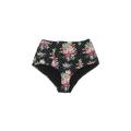 Marina West Swimsuit Bottoms: Black Floral Swimwear - Women's Size Medium