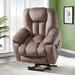 Bonzy Home 40"Wide Power Lift Recliner Chair w/ Heated Massage System Upholstered Relaxing Chair Microfiber/Micro/Stain Resistant in Brown | Wayfair