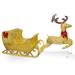Joiedomi 2 Piece Reindeer & Sleigh Lighted Display Set in Yellow | 60 H x 30 W x 62.4 D in | Wayfair 30593
