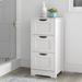 Latitude Run® Evant 12" W x 25" H x 12" D Free-Standing Bathroom Cabinet Manufactured Wood in White | 25 H x 12 W x 12 D in | Wayfair
