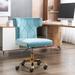 Etta Avenue™ Leighton Task Chair Upholstered in Green/Blue/White | 34 H x 23 W x 22 D in | Wayfair B20BA99ADDC244668C29131DDF2C4C92