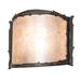 17 Stories Cutaia Wrought Iron Metal Flush Mounted Sconce Metal in Brown/Gray | 9 H x 12 W x 4 D in | Wayfair 8D1864E30E9C492C8AC411D0CED5D986