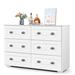 Gracie Oaks Torchy 6 - Drawer Dresser Wood in White | 31.3 H x 47.1 W x 15.5 D in | Wayfair D6364247DF4E44108A79C1271AED5D1F