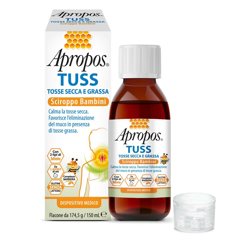APROPOS TUSS TOSSE SECCA E GRASSA BAMBINI - SCIROPPO 150 ml Sciroppo