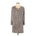 Gerard Darel Casual Dress - Shift: Brown Leopard Print Dresses - Women's Size 6