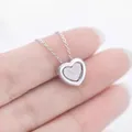 Collier de clavicule en argent pour femme souvenir unique coeur doux romantique cadeau de la fête