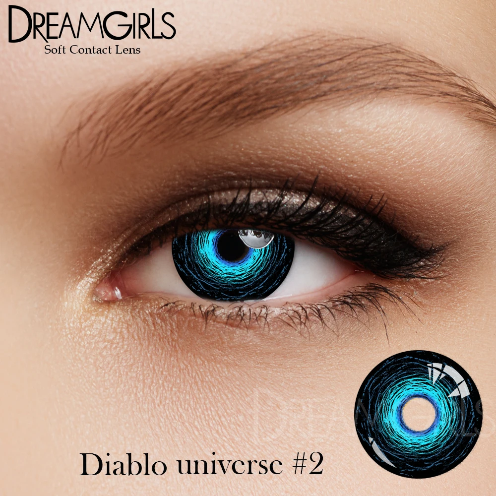 Dreamgirls 1 paire de lentilles de Contact pour les yeux Anime Cosplay lentilles colorées lentilles cosmiques multicolores lentilles de Contact maquillage de beauté