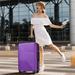 Purple Expandable Luggage Sets 3 Piece Hard Suitcase Set 20''/24''/28''