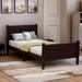 Classic Wooden Platform Bed with Headboard & Footboard, Solid Wood Mattress Foundation Sleigh Bed Frame, No Box Spring Needed