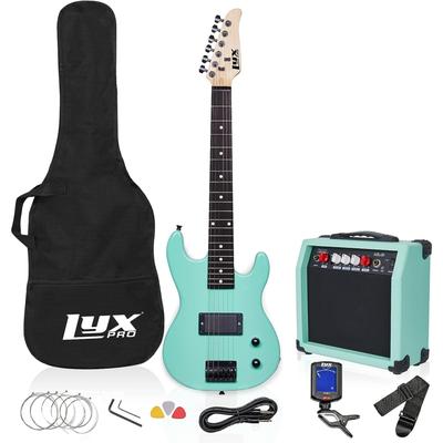 LyxPro Beginner 30" Electric Guitar & Electric Guitar Accessories, Green