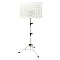 Sheet Music Stand -Dual Use Professional Portable Music Stand Metal Desktop Tripod Music Book Stand Orchestral Sheet Stand Folding Adjustable Sturdy Duty for Performance Band White