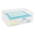 Realspace Vayla Desktop Caddy With Letter Sorter 4-7/8 H x 8-1/4 W x 5-7/8 D Clear/Gold
