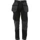 DeWalt Men's Harrison Pro Stretch Holster Pocket Trousers /Grey 42" L in Black Polyester/Cotton/Elastane