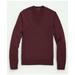 Brooks Brothers Men's Big & Tall Fine Merino Wool V-Neck Sweater | Burgundy | Size 4X Tall