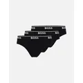 Men's BOSS Black 3 Pack Brief 001 Black - Size: 44/Regular/44/32