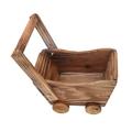 HElectQRIN Indoor Plant Stand Flower Pot Wooden Cart Sturdy Durable Wooden Wheelbarrow Design Multifunction Indoor Plant Stand For Succulent Flower Flower Pot Wheelbarrow Planter