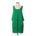 Amanda Uprichard Casual Dress - Mini Scoop Neck Sleeveless: Green Print Dresses - Women's Size Small