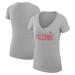 Women's G-III 4Her by Carl Banks Heather Gray Atlanta Falcons Dot Print V-Neck Fitted T-Shirt