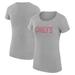 Women's G-III 4Her by Carl Banks Heather Gray Kansas City Chiefs Dot Print Lightweight Fitted T-Shirt