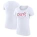 Women's G-III 4Her by Carl Banks White Kansas City Chiefs Dot Print Lightweight Fitted T-Shirt