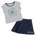 Girls Toddler Colosseum Heather Gray/Navy Notre Dame Fighting Irish Two-Piece Minds For Molding T-Shirt & Skirt Set
