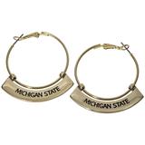 Michigan State Spartans Weller Gold Hoop Earrings