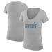 Women's G-III 4Her by Carl Banks Heather Gray Dallas Cowboys Dot Print V-Neck Fitted T-Shirt