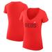 Women's G-III 4Her by Carl Banks Red Cincinnati Reds Dot Print V-Neck Fitted T-Shirt