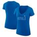 Women's G-III 4Her by Carl Banks Royal Kansas City Royals Dot Print V-Neck Fitted T-Shirt