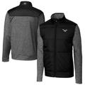 Men's Cutter & Buck Black Philadelphia Eagles Stealth Hybrid Quilted Full-Zip Windbreaker Jacket