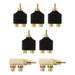 7pcs/set Right Angle and Y Type RCA Splitter RCA Male to 2 Female Adaptor